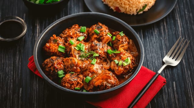 Veg Manchurian.