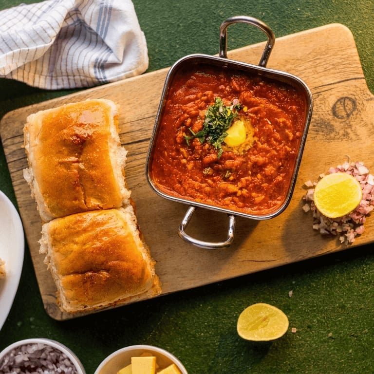 Delicious Pav Bhaji Awaits