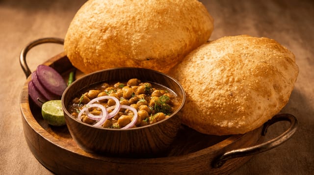 Cheese Chole Bhature.