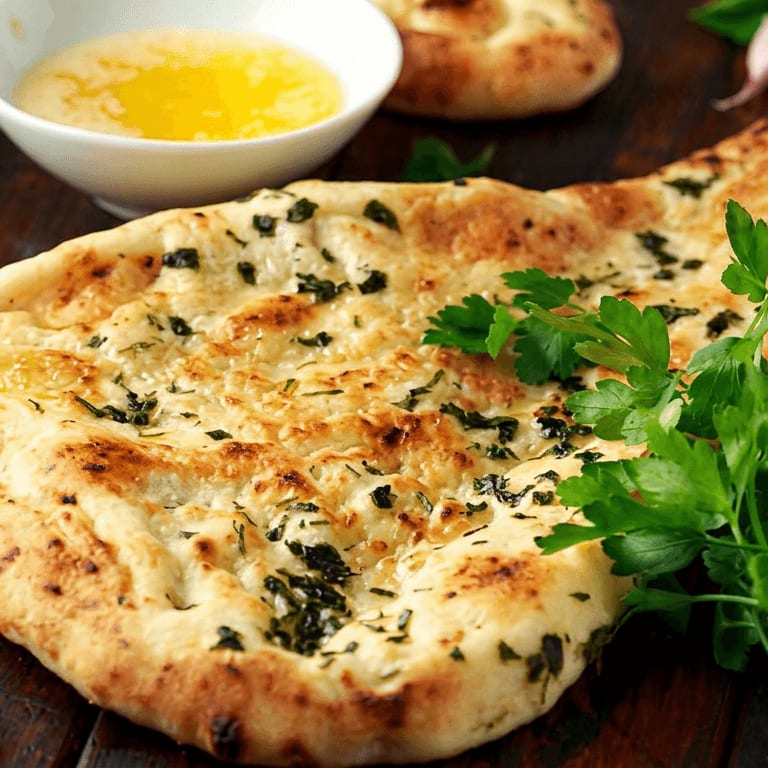 Delicious Garlic Naan Awaits